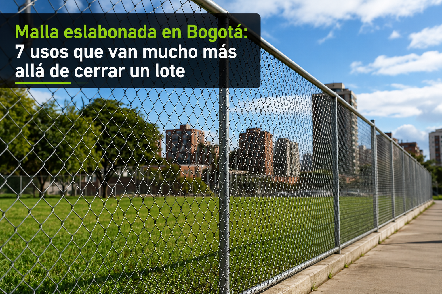Malla eslabonada en Bogotá: 7 usos que van mucho más allá de cerrar un lote